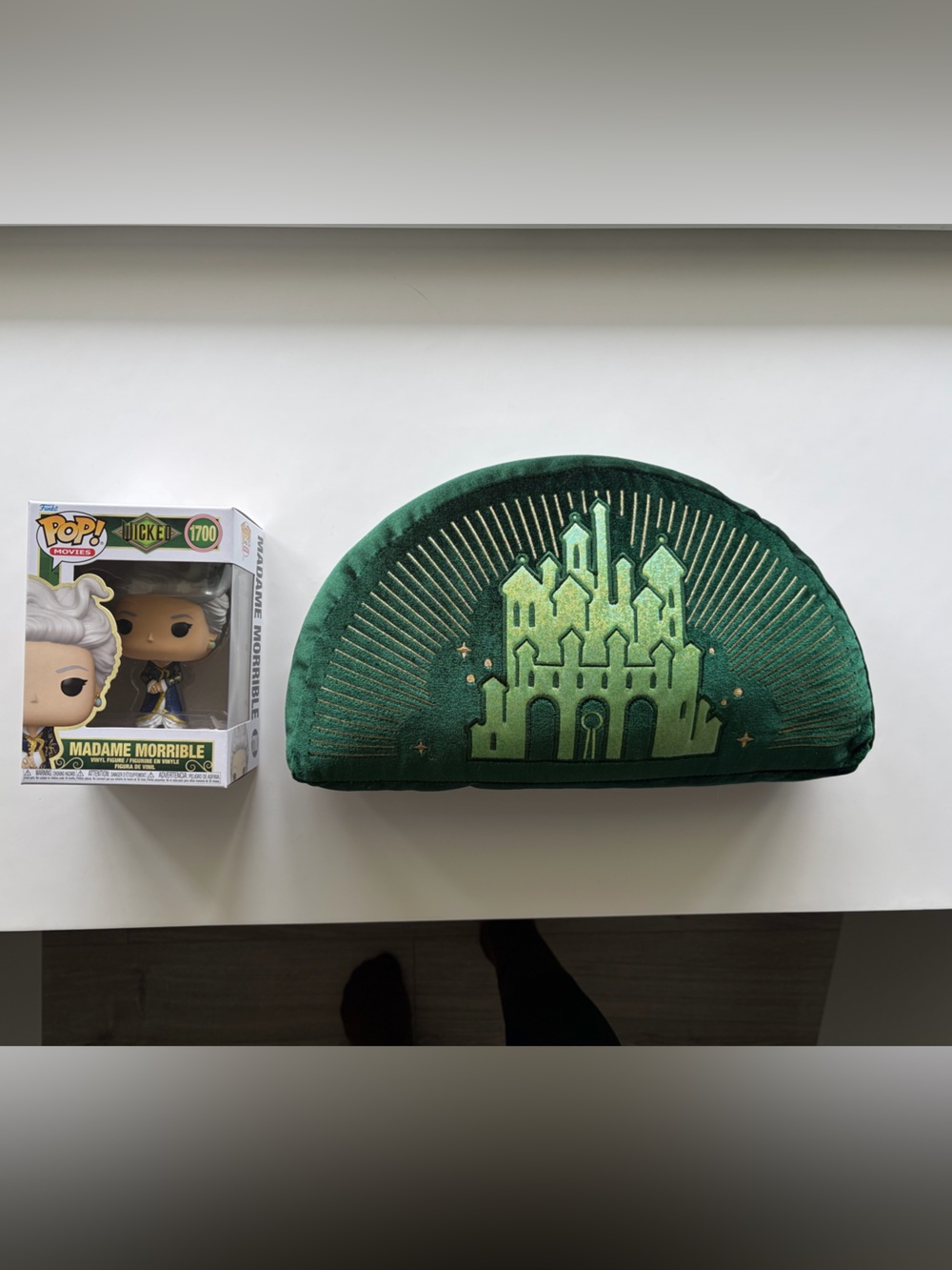 Funko Pop! Madame Morrible Figure & Wicked the movie half moon crescent pillow